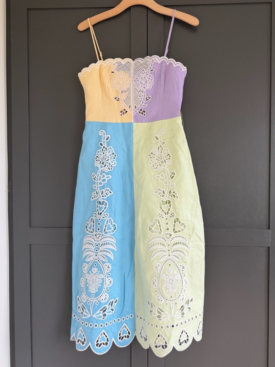 FARM Rio Dresses & Skirts - FARM Rio Multicolor Embroidered Euroflax™ Premium Linen Midi Dress | S